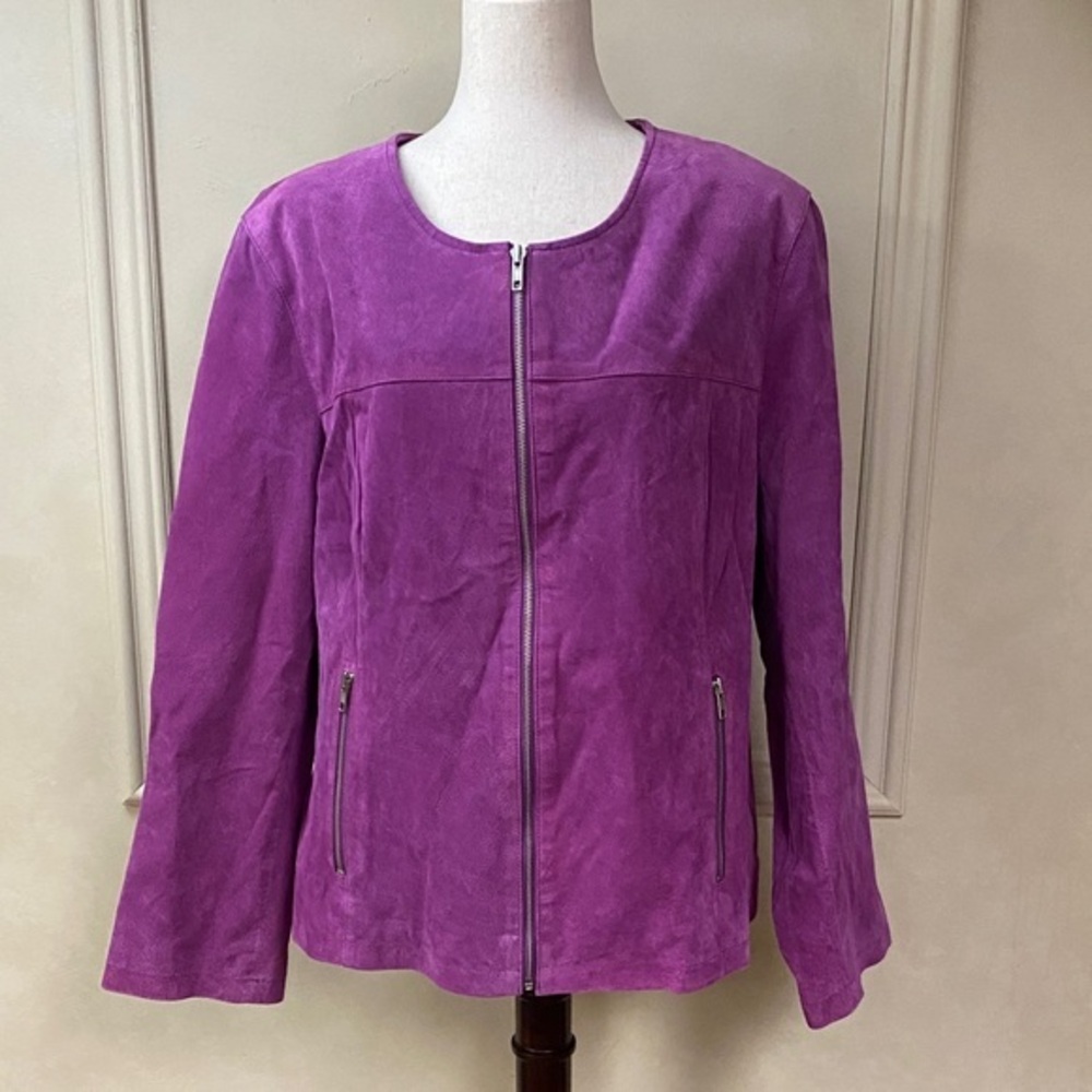 New! Mark Alan Full Zip Leather Jacket size 2X